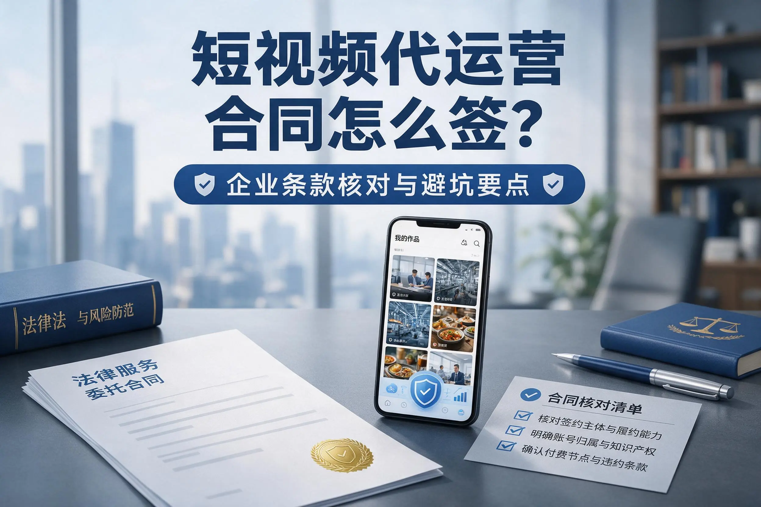 短视频代运营合同怎么签?宜昌企业条款核对与避坑要点