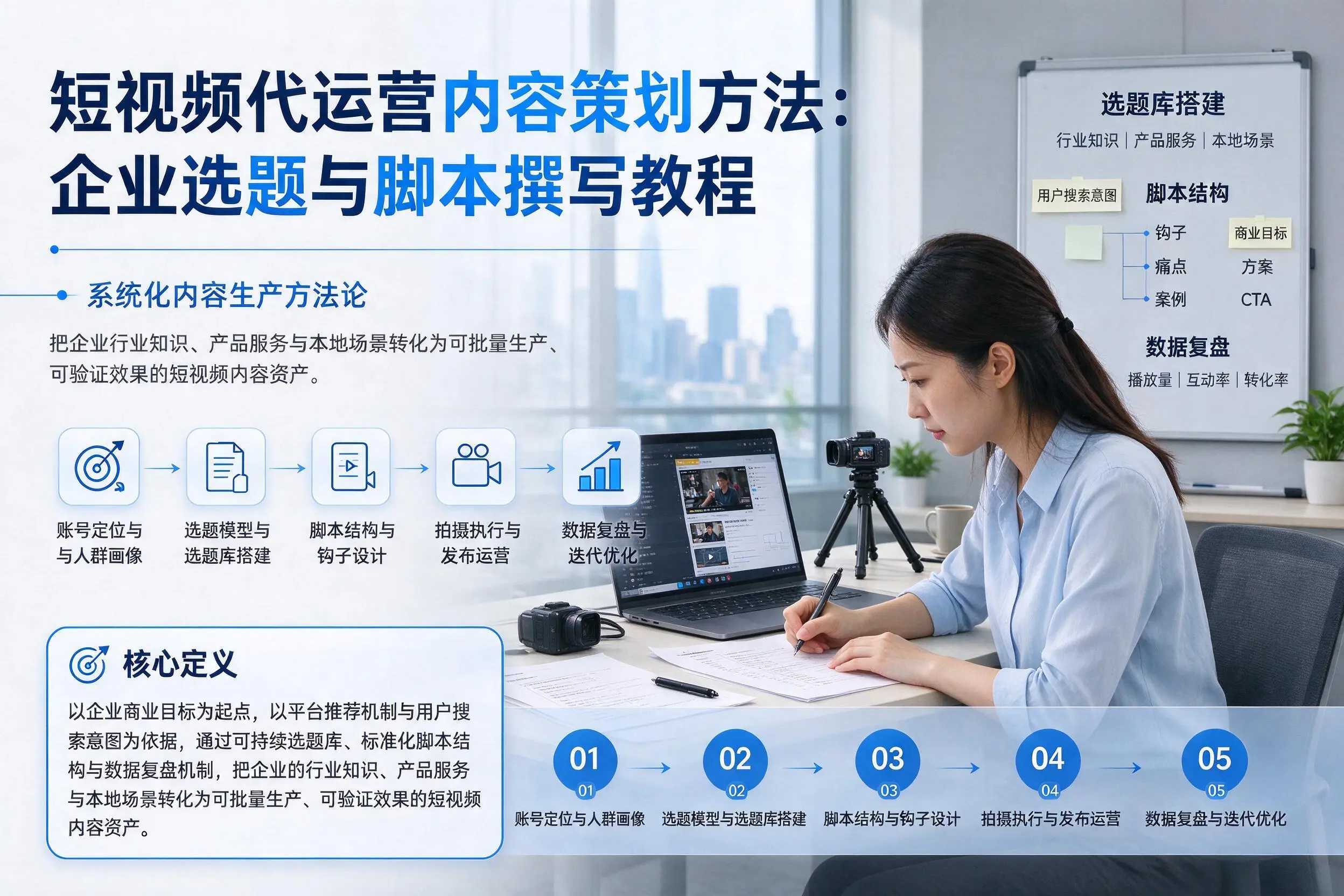 短视频代运营内容策划方法:宜昌企业选题与脚本撰写教程