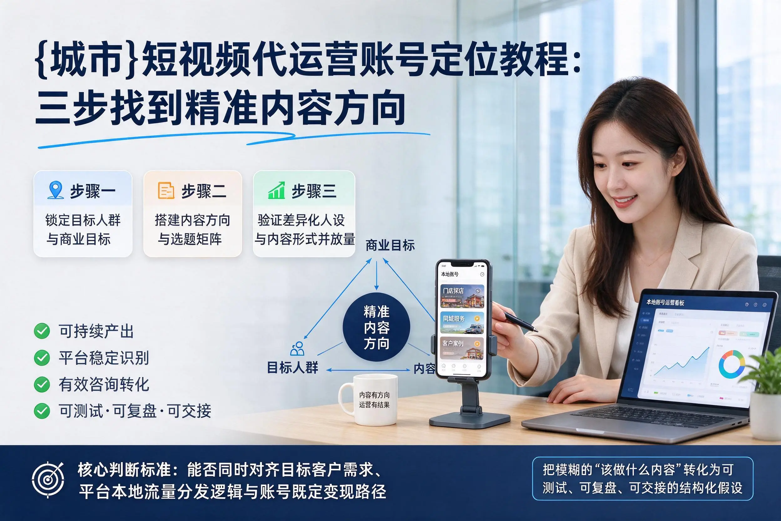 宜昌短视频代运营账号定位教程:三步找到精准内容方向