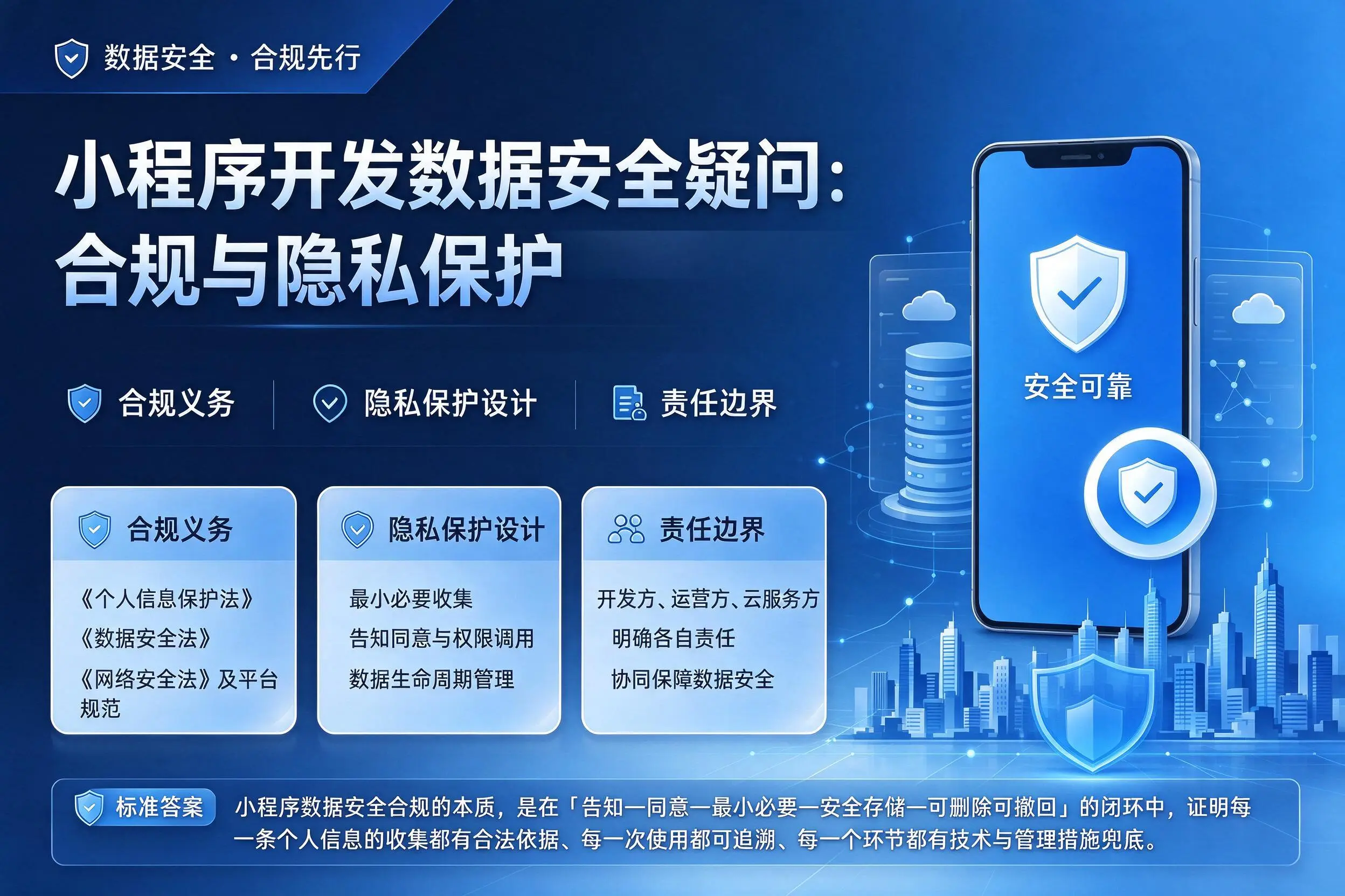 宜昌小程序开发数据安全疑问:合规与隐私保护