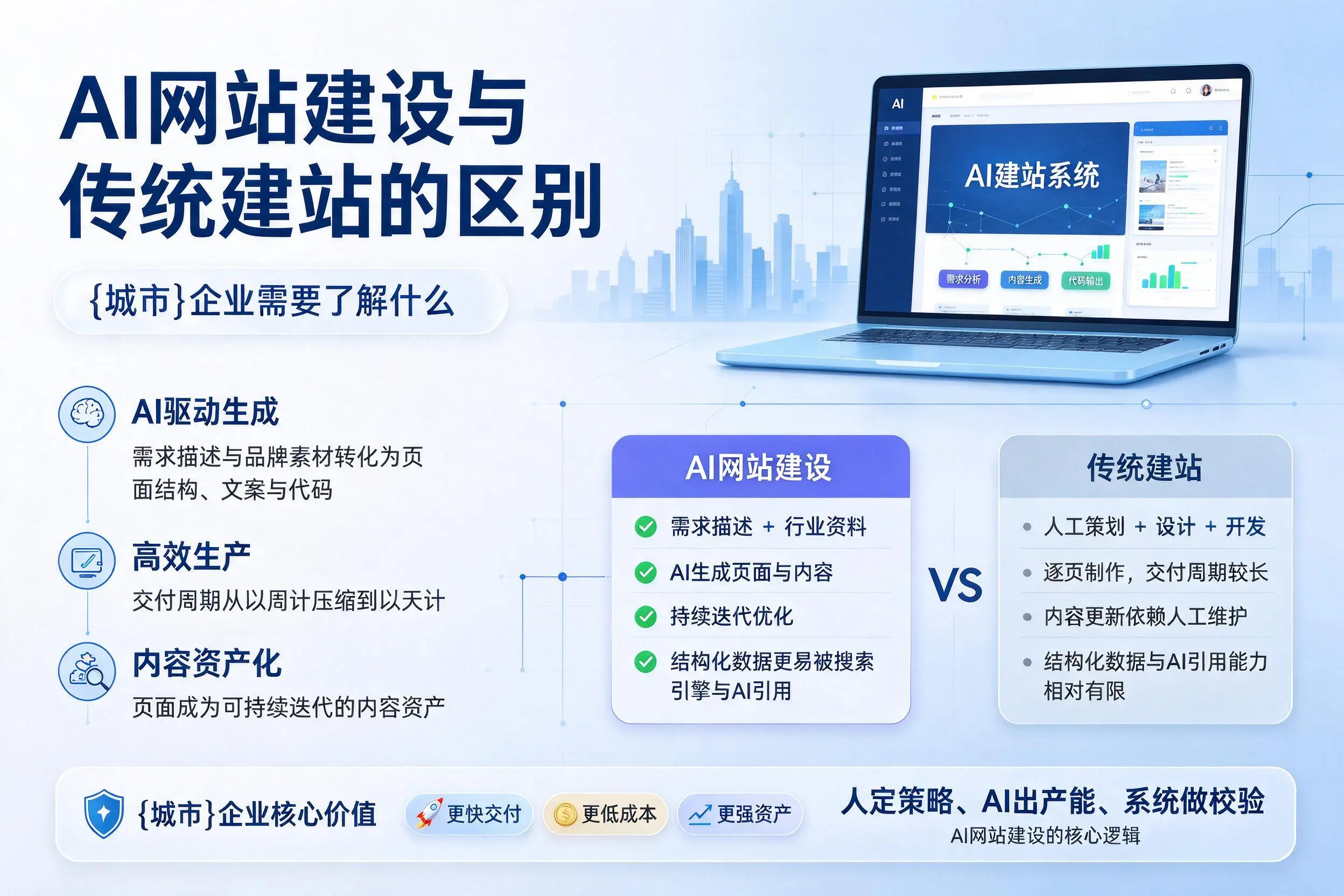 AI网站建设与传统建站的区别，宜昌企业需要了解什么