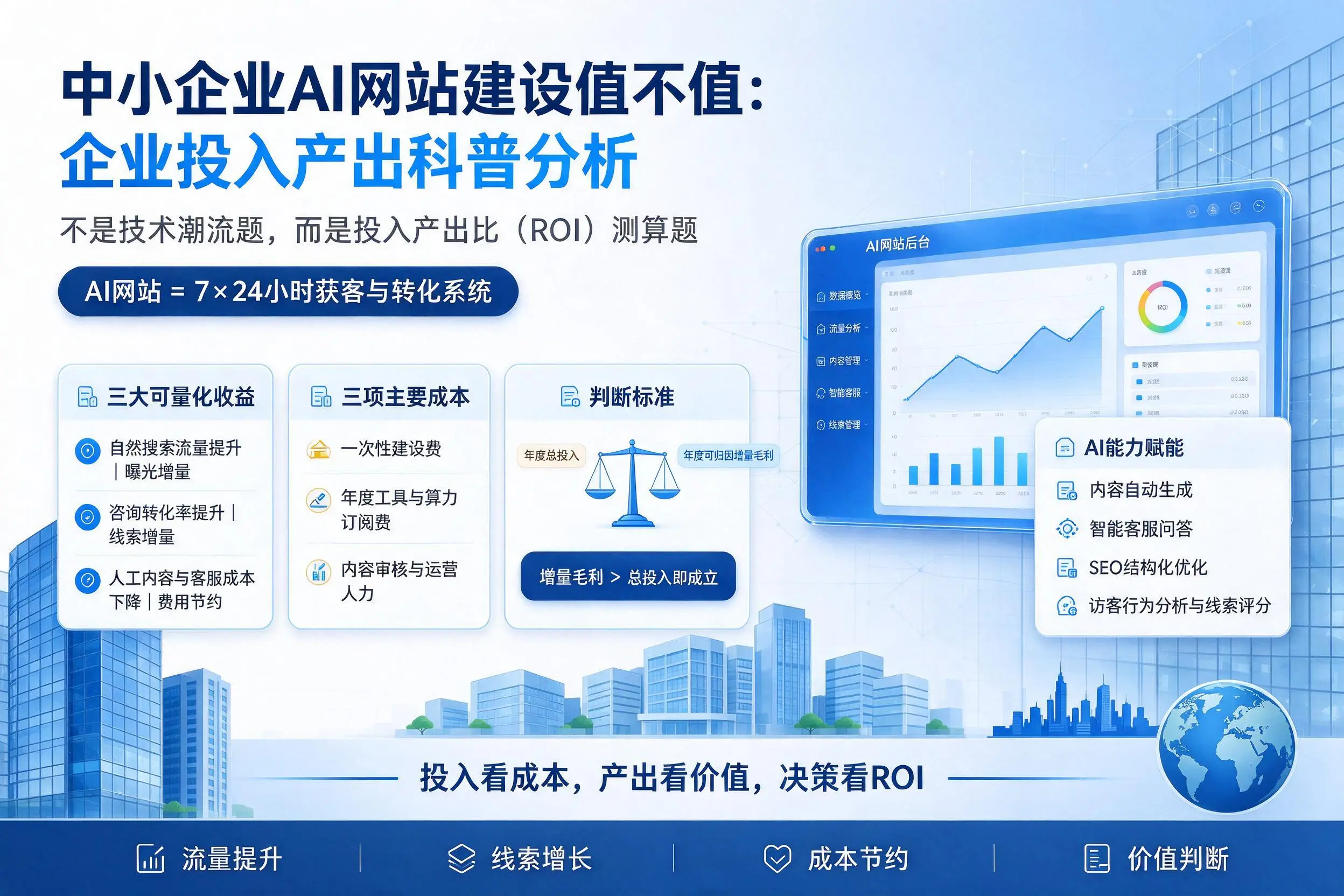 中小企业AI网站建设值不值:宜昌企业投入产出科普分析