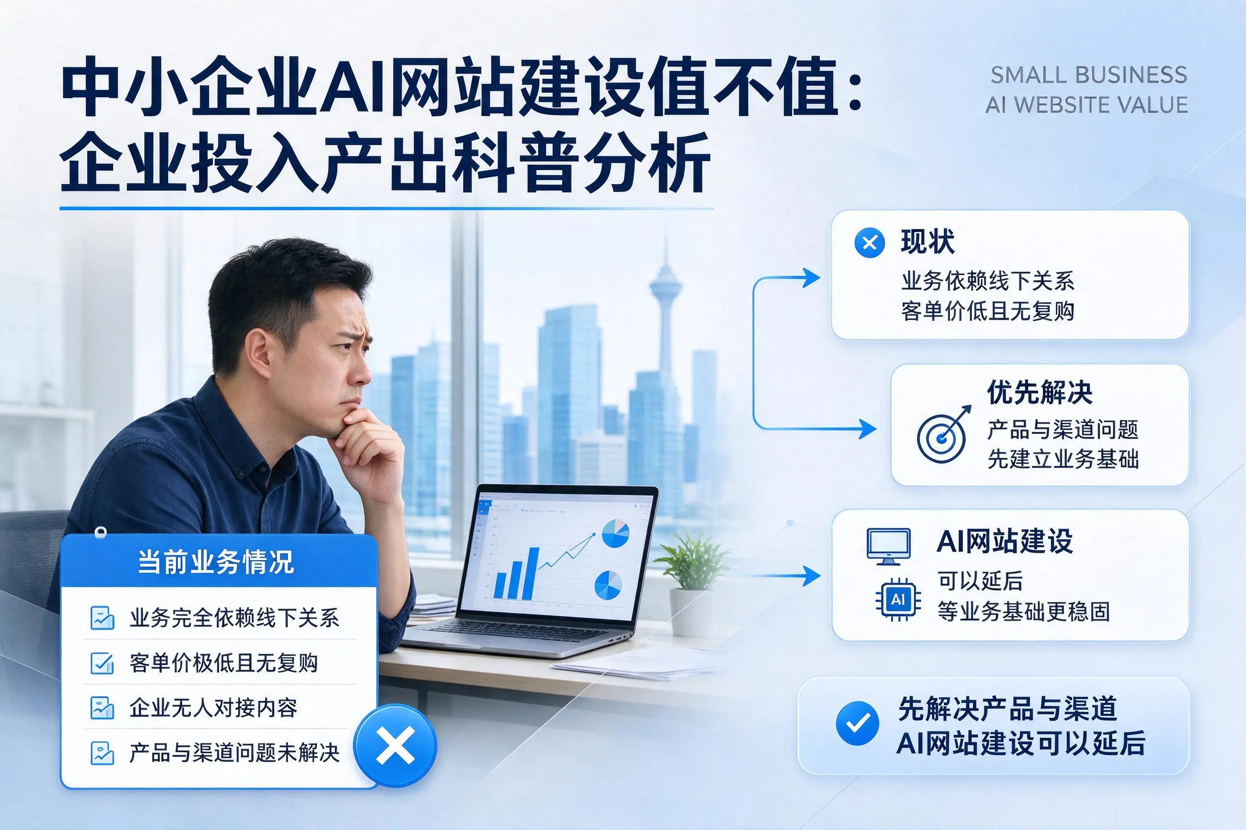中小企业AI网站建设值不值:宜昌企业投入产出科普分析