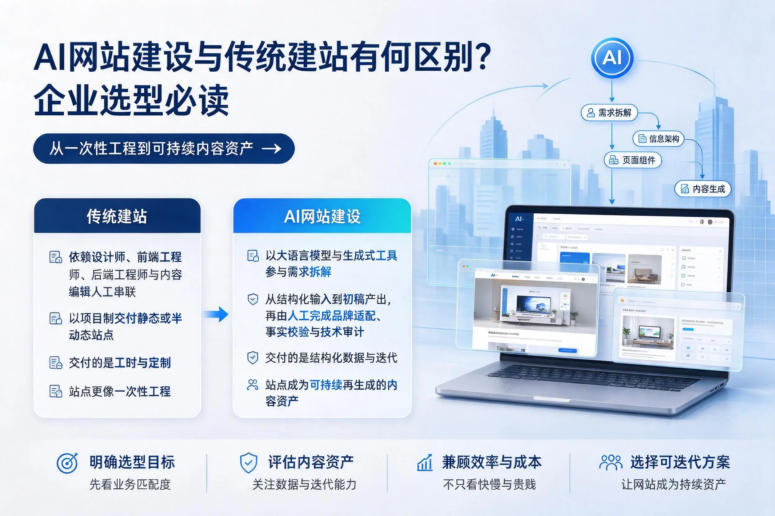 AI网站建设与传统建站有何区别?宜昌企业选型必读