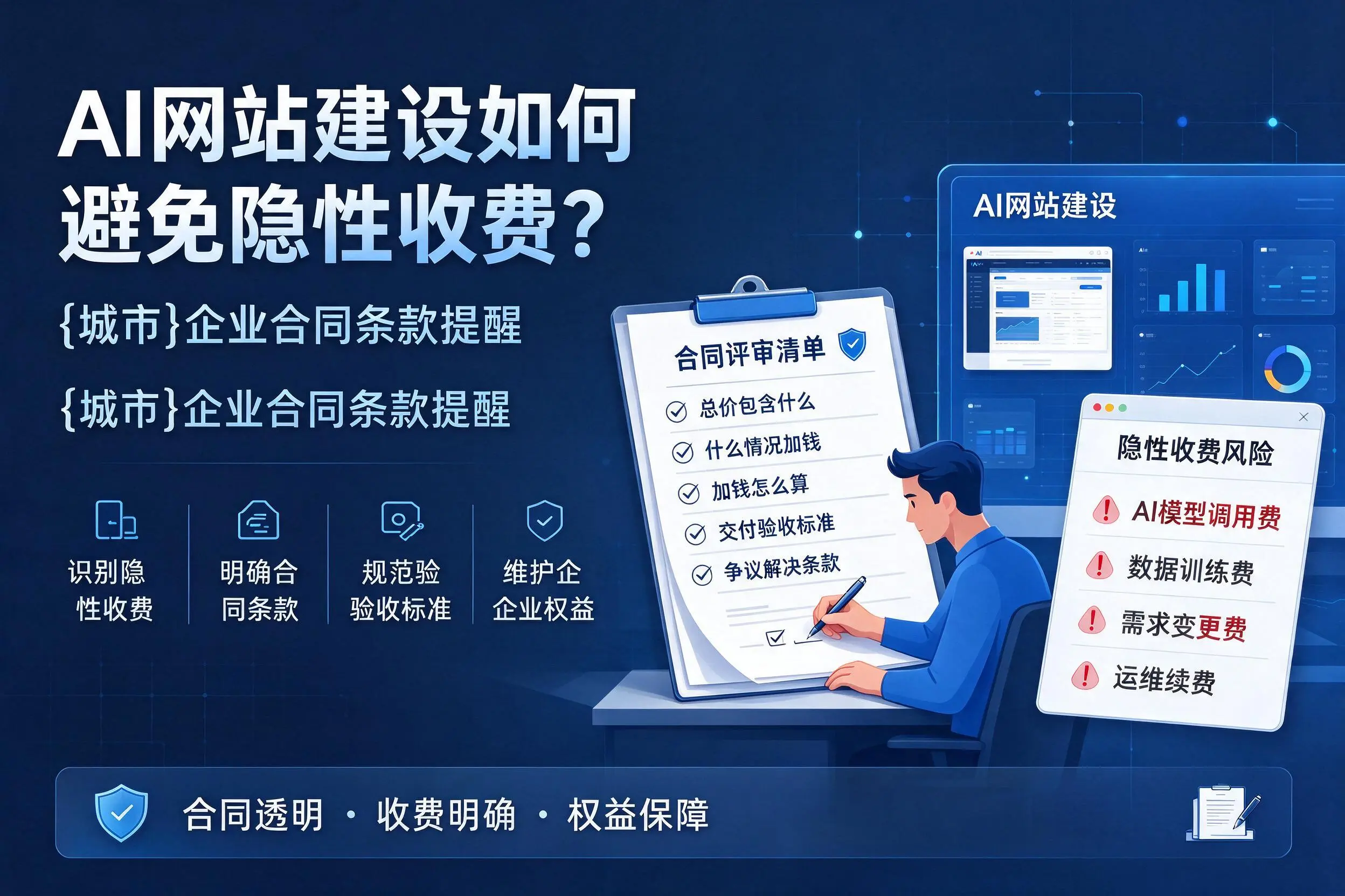 AI网站建设如何避免隐性收费？宜昌企业合同条款提醒